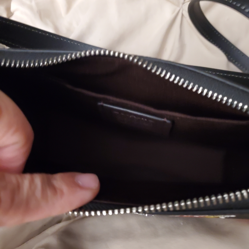 Coach Black Bag with Colorful Heart Print - Picture 5 of 10